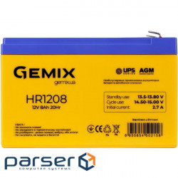 HR1208 Gemix АКБ 12V 8Ah UPS Series AGM orange