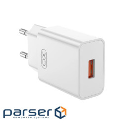 Зарядний пристрій XO L127 (1USB, 3А) ) QC 3.0 White (L127.white)