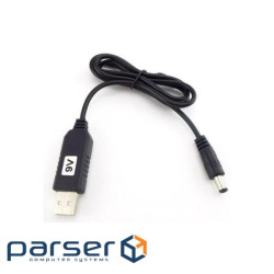 Кабель живлення USB to DC 5.5x2.1mm 9V 1.0m black Power Boost (1070990)