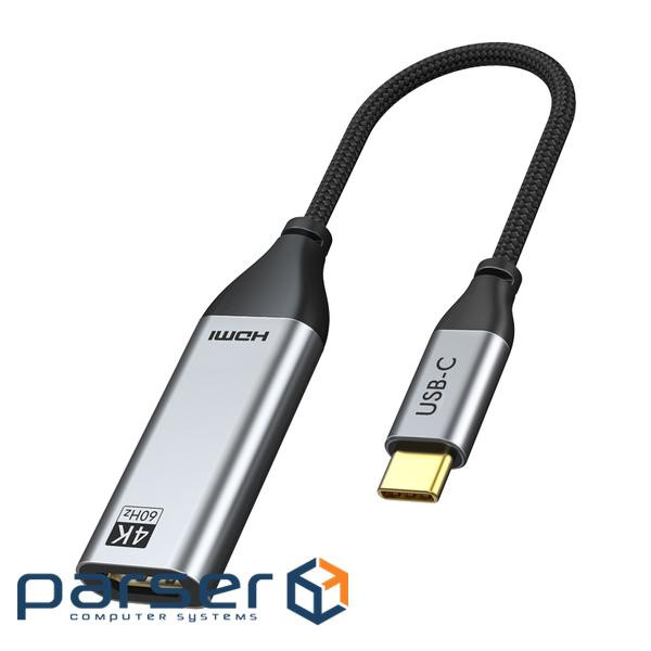Кабель-перехідник CableTime USB 3.1 Type-C (M) - HDMI 2.0 (F), 0.2 м (CP10B) (CA915385)