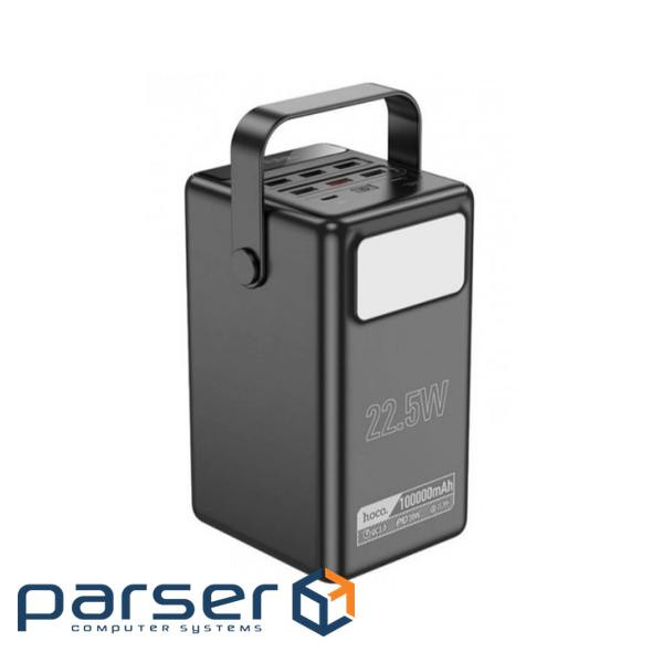 Батарея універсальна HOCO 100000mAh Endure 22.5W PD, QC, LED Lamp, Black (DB03 / 714721)