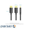 Кабель мультимедійний DisplayPort M to DisplayPort M 1.0m 4K60Hz black Vention (HAKBF)