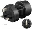 Power adapter IEC(EuroPlug)-(UK) F/M, adapter 3x pin 5A, black (75.09.5307-1)