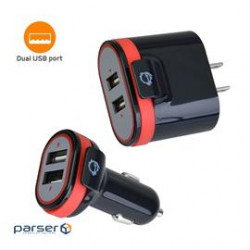 SIIG Accessory AC-PW1A12-S1 Fast Charging USB Wall and Car Charger Bundle Pack Black Brown Box