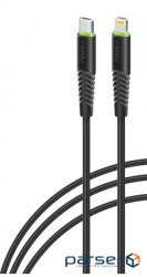 Дата кабель USB-C to Lightning 1.2m CBFLEXTL1 18W black Intaleo (1283126542459)