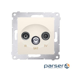 Розетка Premium TV+R+SAT, кремовый (DASK.01/41)