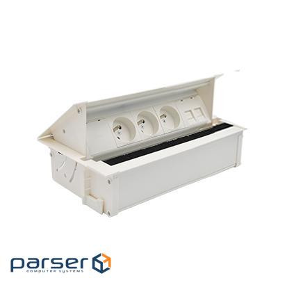 Врізний розетковий блок Simon487: 1x250В Schuko, 2xRJ45 Keystone, білий (48730F100K00000-33)