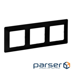 Рамка 3 пости Legrand Valena Life, матовий чорний (754253)