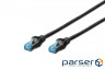 Патч корд Digitus SF-UTP, CAT 5e, 3м, AWG 26/ 7, черный (DK-1531-030/BL)