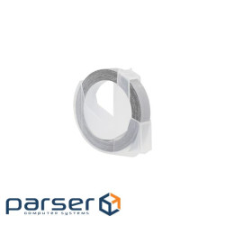 Стрічка для принтера етикеток UKRMARK D-520105- GO, 9 мм х 3 м, silver, сумісна з DYMO 5201 (900379)