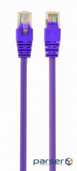 Патч корд Cablexpert 0.5м UTP, фиолетовый, 0.5 м, 5е cat. (PP12-0.5M/V)
