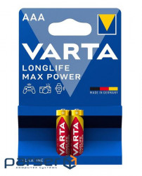 Батарейка Varta AAA Longlife Max Power щелочная * 2 (04703101412)