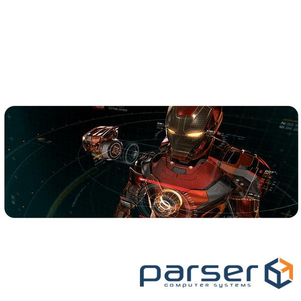 Коврик 300*800 тканинний Iron Man 25 з боковою прошивкою, толщина 2 мм, Пакет (IR25)