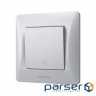Switch Videx BINERA 1kl silver through passage (VF-BNSW1P-SS)