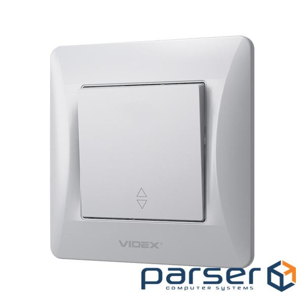 Switch Videx BINERA 1kl silver through passage (VF-BNSW1P-SS)