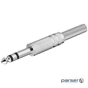 Штекер Goobay FreeEnd-Jack 6.3mm,/M конектор Stereo Metal+Protect (75.01.1037-1)