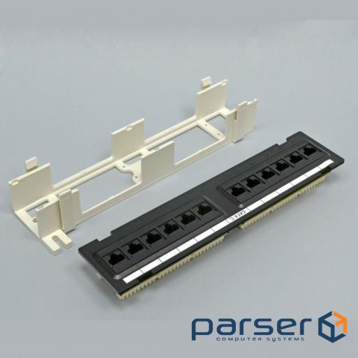 Патч-панель EPNew 12xRJ-45 UTP, кат. 6, dual type, в пластиковом корпусе (6PP89-120BK)