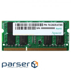 Модуль пам'яті для ноутбука SoDIMM DDR3 8GB 1600 MHz Apacer (AS08GFA60CATBGJ)