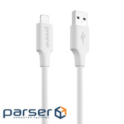 Кабель Proove Striped Silicone Lightning (1m) white (CCSS00001102 white)