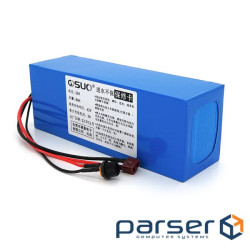 Акумуляторна батарея літієва QiSuo 36V 8A з елементами Li-ion 18650, DC: 5.5x2.1мама + роз (QS-3608) (QS-3608)