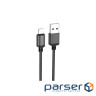 Кабель BOROFONE BX87 USB to iP 2.4A,1m, nylon, aluminum connectors, Black (6974443389005)