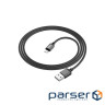 Кабель BOROFONE BX87 USB to iP 2.4A,1m, nylon, aluminum connectors, Black (6974443389005)