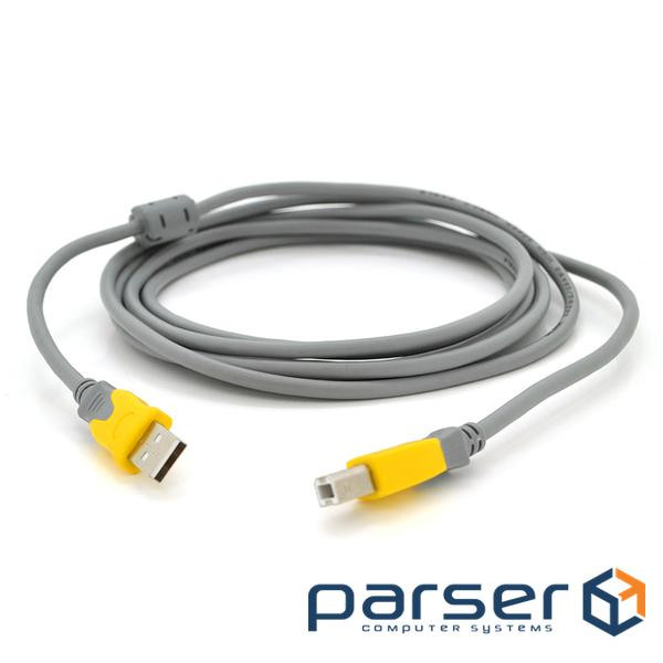 Кабель для принтера USB 2.0 AM/BM 3.0m Merlion (YT-AM/BM-3.0GY)