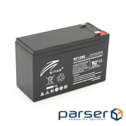 Акумуляторна батарея AGM RITAR RT1280, Black Case, 12V 8.0Ah (151 х 65 х 94 (100) ) Q10 (RT1280B)