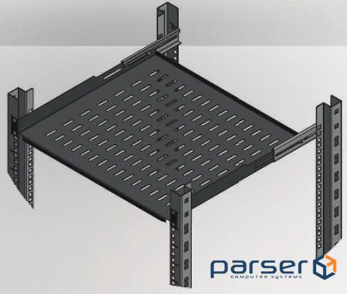Полиця 19 1U глиб. 350-440мм , RAL 9005 Mirsan (MR.HRM1U35.01)