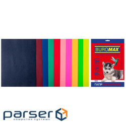 Папір Buromax А4, 80g, DARK+NEON, 10colors, 20sh (BM.2721020-99)