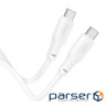 Дата кабель USB-C to USB-C 1.0m 240W TPE X93 white HOCO (6931474790736)