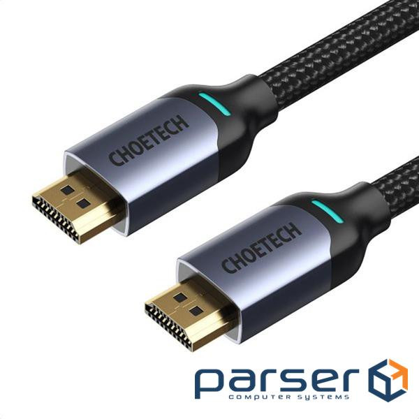 Multimedia cable HDMI to HDMI 2.0m V.2.1 8K 60Hz HDR10 HLG 48Gbps YUV 444 Choetech (XHH01-BK)