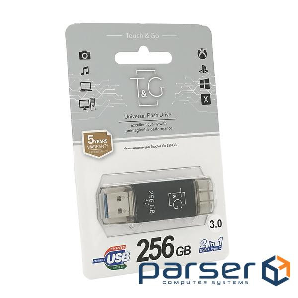 Флеш-накопичувач T&G 009 Star B, USB 3.0+Type-C, 256GB, Metal, B (T& (T& (T&G 009 Star B3 / 256)