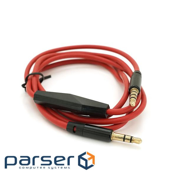 Кабель AUX з мікрофоном Audio DC3.5 тато-тато 1.0м, CCA Stereo Jack, (круглий) Re (ZDL-AUXcM / 1.0m) ) Re (ZDL-AUXcM / 1