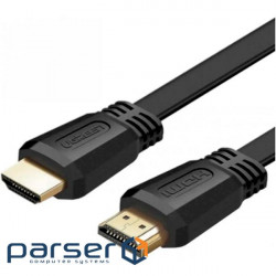 Кабель UGREEN ED015 Flat Cable HDMI v2.0 2м Black (70159) (UGR-70159)