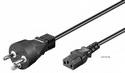 Power cable for devices IEC(Israel)-(C13) M/F 2.0m, 3x0.75mm Cu, black (75.09.5732-1)