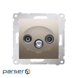 Розетка Premium TV+R+SAT, золото (DASK.01/44)