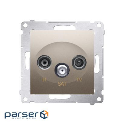 Розетка Premium TV+R+SAT, золото (DASK.01/44)