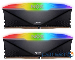Модуль пам'яті DDR4 2x16GB/3200 Apacer NOX RGB Black (AH4U32G32C28YNBAA-2)