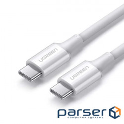 Дата кабель USB-C to USB-C 1.5m US300 5A USB2.0 White Ugreen (US300/80370)