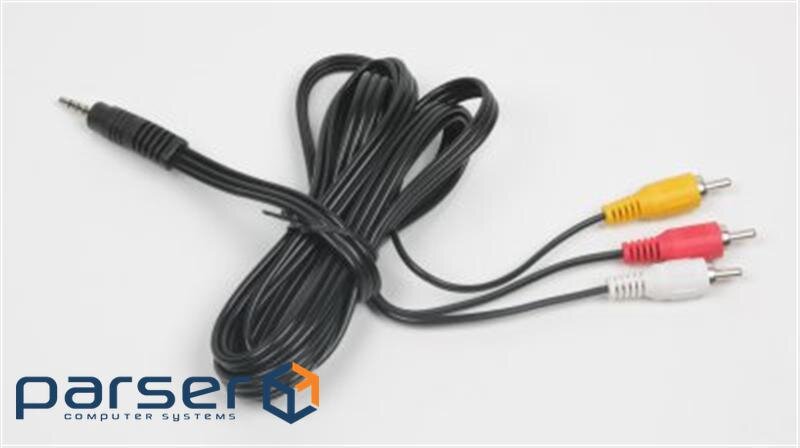 Кабель мультимедійний Jack 3.5mm male 4-pin to 3RCA 2.0m Cablexpert (CCA-4P2R-2M)