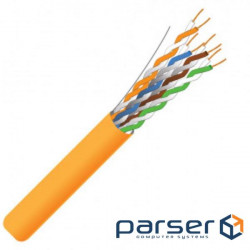 Network cable FinMark FTP 305m , CAT5e 4P 24AWG LSZH Orange Pull Box (262042)