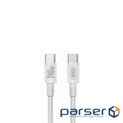 Кабель Type-C to Type-C (male to male) XO-NB-Q298, Підтримка SIC, QC3.0, PD до 240Вт, 480Mbps, довжи
