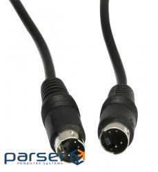 Video-signal cable SVideo 4p M/M 1.8m, Coax D=5.0mm, black (50.33.6529-1)