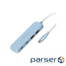 Концентратор J5create USB-C to 2xUSB-A + 2xUSB-C 3.2 10Gbps cyan (JCH342EC-N)