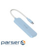 Концентратор J5create USB-C to 2xUSB-A + 2xUSB-C 3.2 10Gbps cyan (JCH342EC-N)