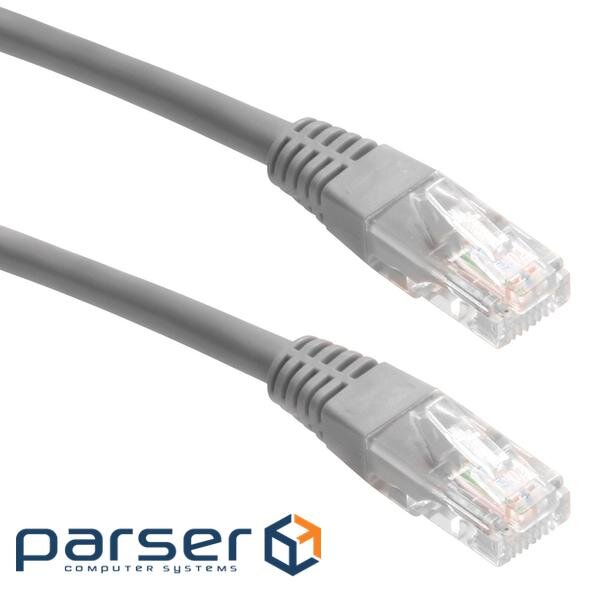 Патч-корд неекранований RJ45 UTP5e 7.0m,patch AWG26,сірий (25.02.5136-1) (25.02.5136-1)