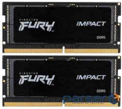 Модуль пам'яті KINGSTON FURY Impact SO-DIMM DDR5 5600MHz 64GB Kit 2x32GB (KF556S40IBK2-64)