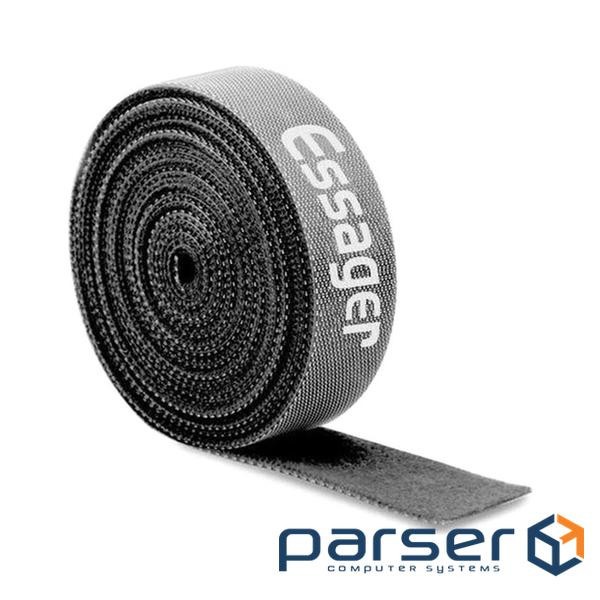 Набір для кріплення стрічка-липучка Cable Organizer 1m Black Essager (EXD-LX01)