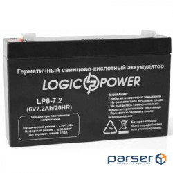 Акумуляторна батарея LOGICPOWER LPM 6 - 7.2 AH (6В, 7.2Ач) (2571)